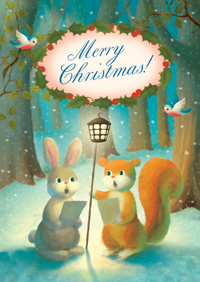 Woodland Carols Pack of 5 Christmas Cards by Stephen Mackey Woodland Carols Pack of 5 Christmas Cards by Stephen Mackey
